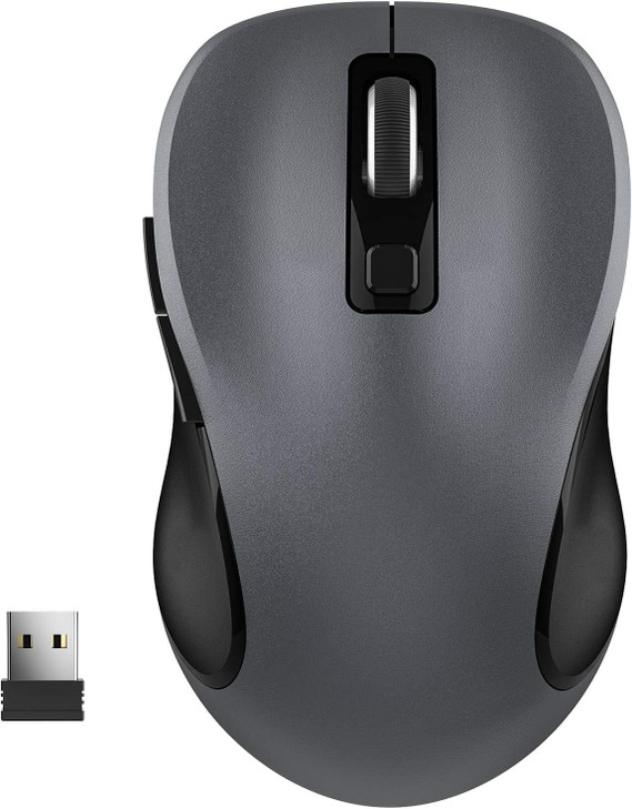 WisFox 2.4G Wireless Mouse for Laptop, Ergonomic Computer Mouse with USB Receiver and 3 Adjustable Levels, 6 Button Wireless Mice for Windows Mac PC online at globaldelivered