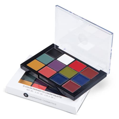 Narrative Cosmetics 12Color Primary FX Cream Palette Professional Quick Drying Waterproof SFX Makeup for the Stage Film