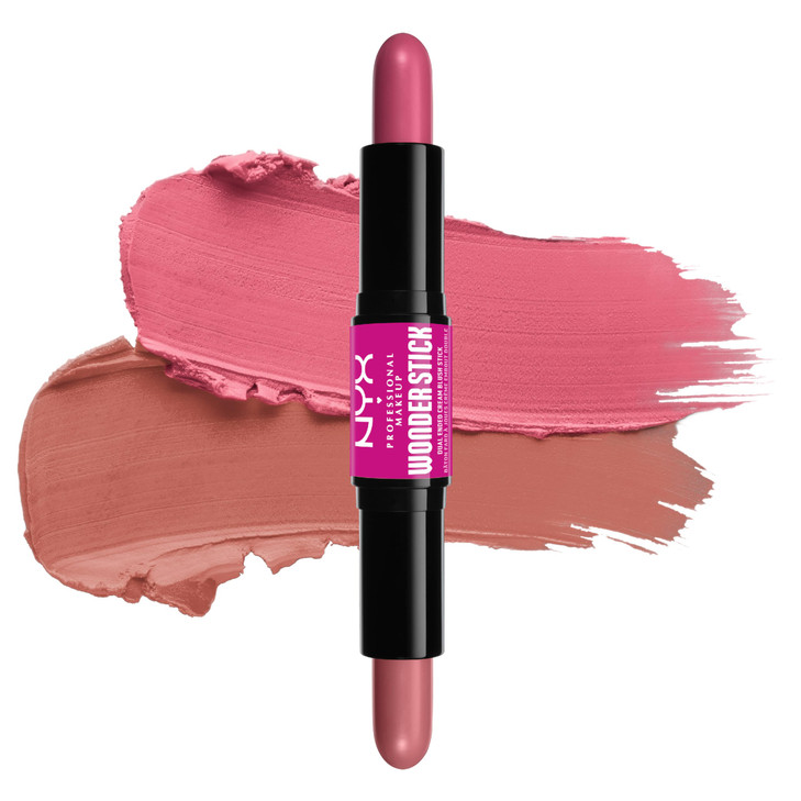 NYX PROFESSIONAL MAKEUP Wonder Stick Blush with Hydrating Hyaluronic Acid DualEnded Cream Blush Stick Light Peach Baby P
