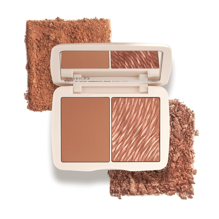 COVER FX Monochromatic Powder Bronzer Duo Sunkissed Bronze Soft Matte Luminous Shimmer Finish Create Custom High Impact