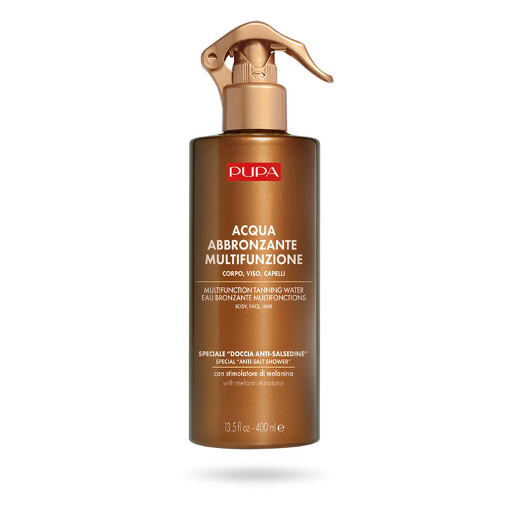 Pupa Milano Multifunction Tanning Water UltraFast Intense Tanning for the Body And Face and for Soft Hair Melanin Stimul