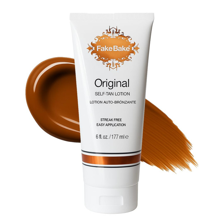 Fake Bake Original SelfTanning Lotion Lasting NaturalLooking Sunless Tanner for All Skin Tones StreakFree Buildable Colo