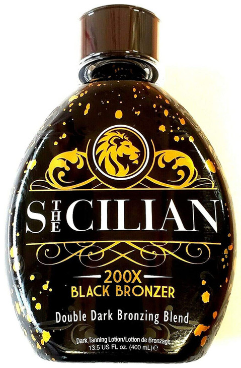 The Sicilian 200X Dark Black Bronzer Tanning Lotion BEST for Glowing Skin Gradual Bronzing Sunless Self Tanner Lotion Lu