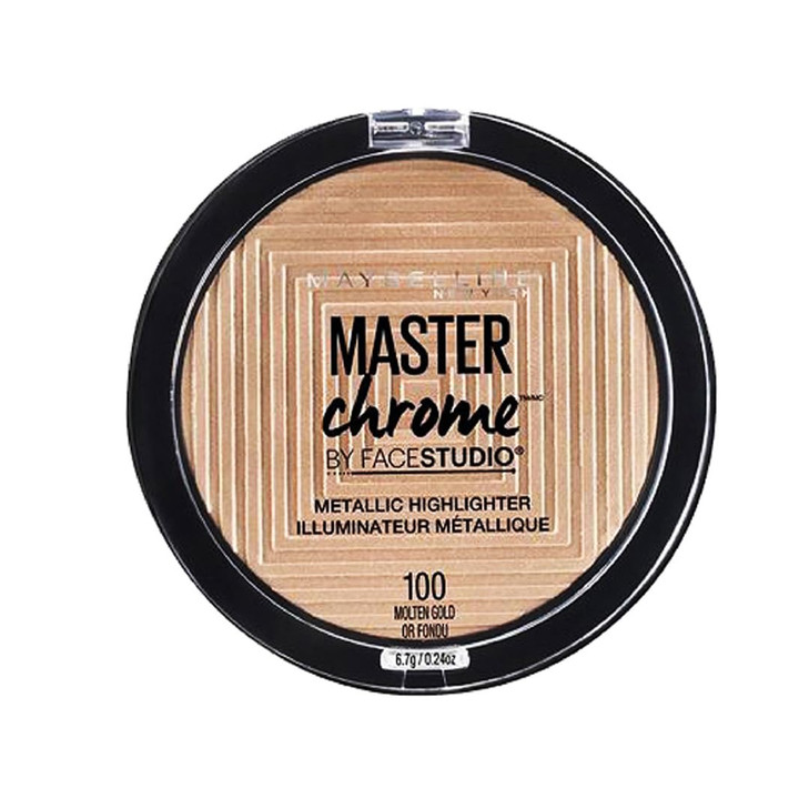 Maybelline Master Chrome Metallic Highlighter Powder Makeup Molten Gold 1 Count