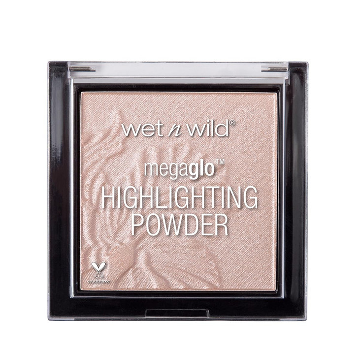 wet n wild MegaGlo Highlighting Powder Highlighter Makeup Shimmer Glow Pink Rose Gold Blossom Glow