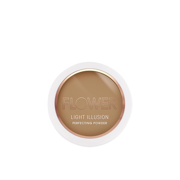 FLOWER Beauty By Drew Barrymore Light Illusion Perfecting Powder Powder Foundation Setting Powder for Makeup Medium Buil