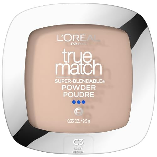 LOreal Paris True Match Super Blendable Oil Free Foundation Powder C3 Light Medium 033 oz Packaging May Vary