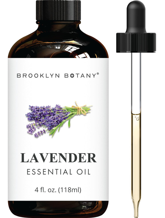 Brooklyn Botany Lavender Essential Oil - Huge 4 Fl Oz - 100% Pure and Natural - Premium Grade with Dropper - for Aromatherapy and Diffuser online at globaldelivered
