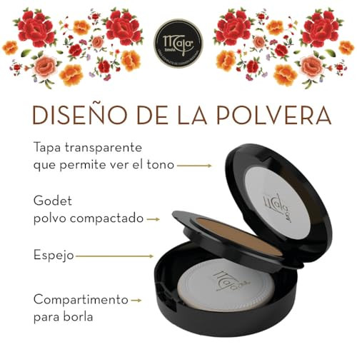 Maja Pressed Compact Creme Powder for Flawless Uniform Coverage Skin Matte Without Shine Long Lasting Effect Pressed Pow
