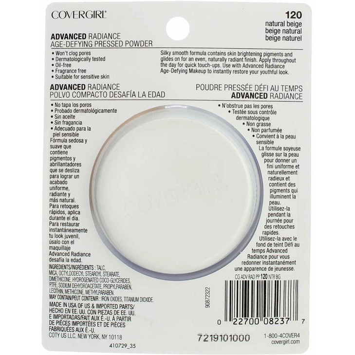 COVERGIRL Advanced Radiance AgeDefying Pressed Powder Natural Beige 12039 Ounce packaging may vary