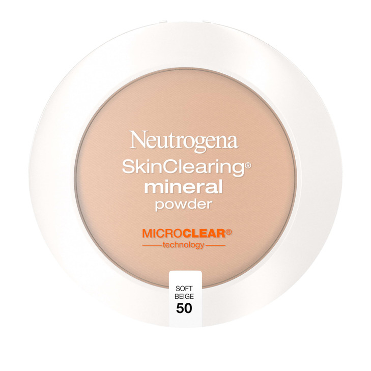 Neutrogena SkinClearing Pressed Mineral Powder Compact for Acne Prone Skin Oil Absorbing Acne Makeup with Salicylic Acid