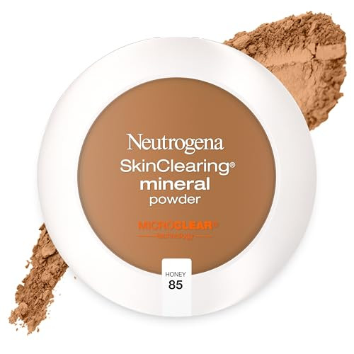 Neutrogena SkinClearing Pressed Mineral Powder Compact for Acne Prone Skin Oil Absorbing Acne Makeup with Salicylic Acid
