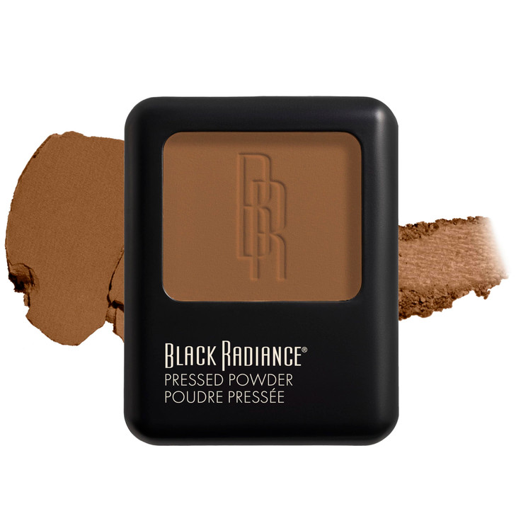 Black Radiance Pressed Powder PigmentRich Matte Finish for Medium Skin Tones OilAbsorbing Compact with Mirror Sponge Bro