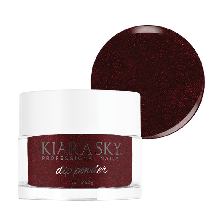Kiara Sky Dip Powder Red Tones 1 oz Fireball Shimmer