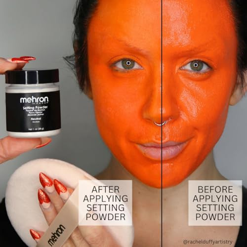 Mehron Makeup Setting Powder Loose Powder Makeup Perfect for Halloween 1 oz 28 g Neutral