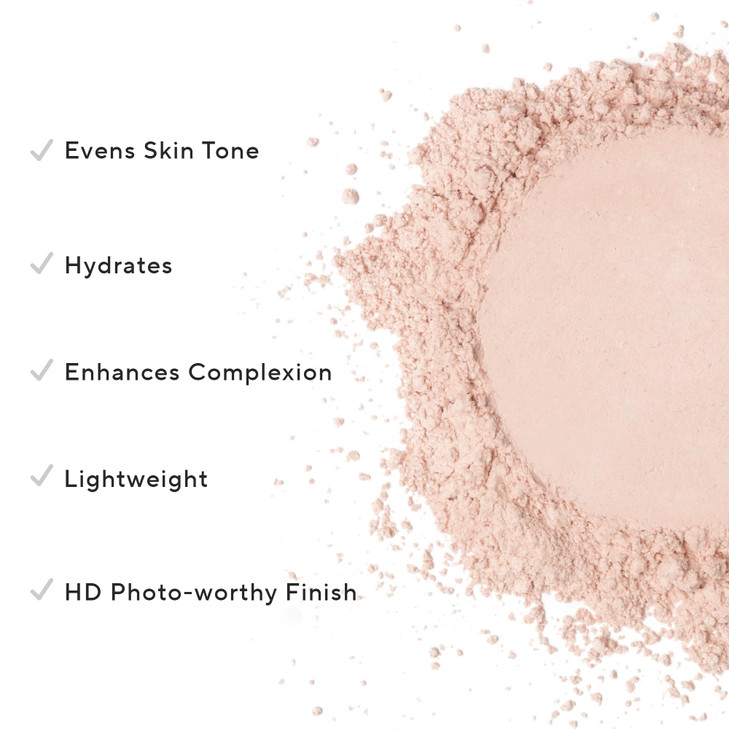 MIRABELLA Pure Press Foundation HDFinish Pressed Powder Buildable Mineral Pressed Powder Compact with Nourishing Jojoba