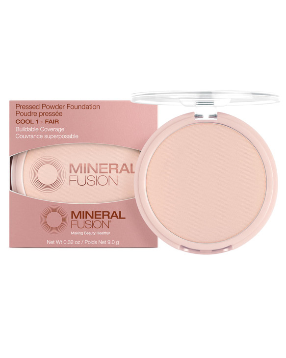 Mineral Fusion Pressed Powder Foundation Matte Finish Face Powder for Fair Skin with PinkRed Undertones Age Defying Natu
