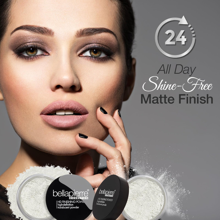 Bellapierre HD Finishing Powder Translucent MicaBased Mattifying Setting Powder Silky ShineFree Finish Lightweight Bakin