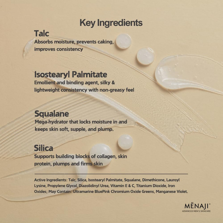 MNAJI AntiShine Powder HDPV AntiShine Face MakeUp for Men Natural Looking Makeup Mens Cosmetics Light