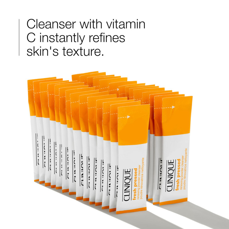 Clinique Fresh Pressed Renewing Powder Cleanser With Pure Vitamin C Salicylic Acid Purifying Brightening