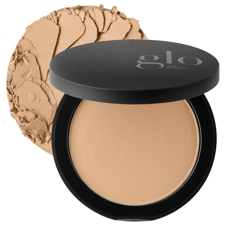 Glo Skin Beauty Pressed Base Powder Foundation Makeup Honey Medium Flawless Coverage for a Radiant Natural SecondSkin Fi