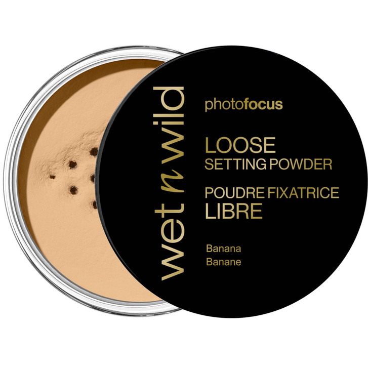 wet n wild Photo Focus Loose Baking Setting Powder Highlighter Makeup Suitable for All Skin Tones Banana