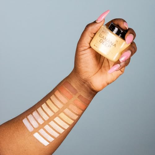 Revolution Loose Baking Powder Makeup Setting Powder LongLasting Coverage Mattifies Reduces Shine Banana Deep 112 oz