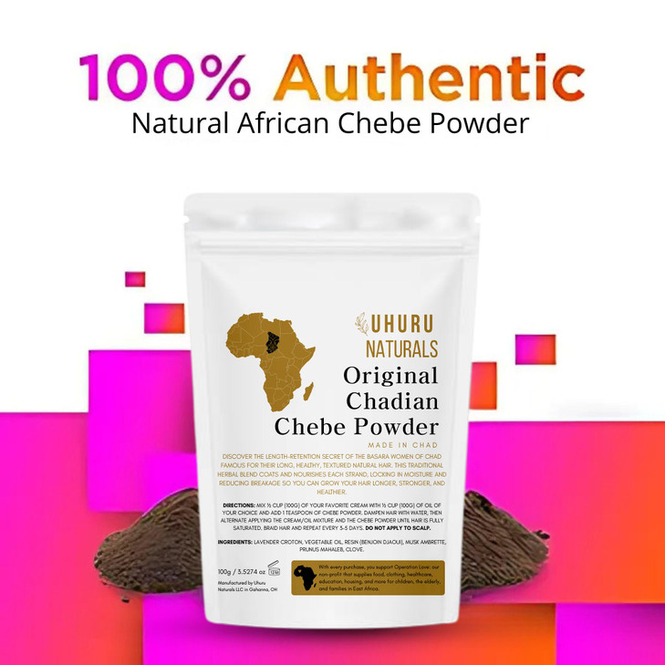 ChadianChebe Hair Powder 20 Grams Authentic African Herbal Powder from Chad for Hair Growth Strength Traditional Botanic