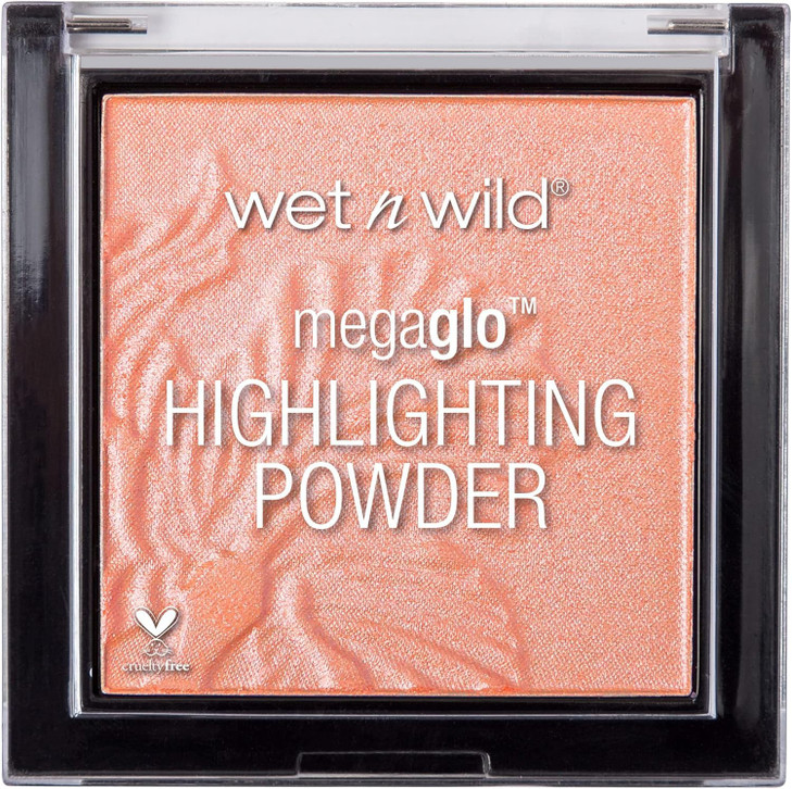 wet n wild MegaGlo Highlighting Powder Highlighter Makeup Shimmer Glow Pink Rose Gold Bloom Time