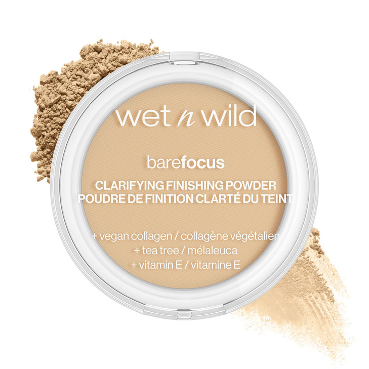 wet n wild Bare Focus Clarifying Finishing Powder Matte Pressed Setting Powder LightMedium