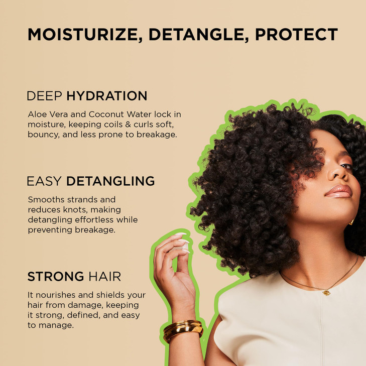 African Pride Moisture Miracle Pre-Shampoo Hair Detangler with Aloe & Coconut Water | Minimizes Breakage, Hydrates & Strengthens | Pre-Poo Treatment online at globaldelivered