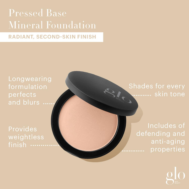 Glo Skin Beauty Pressed Base Powder Foundation Makeup Beige Flawless Coverage for a Radiant Natural SecondSkin Finish