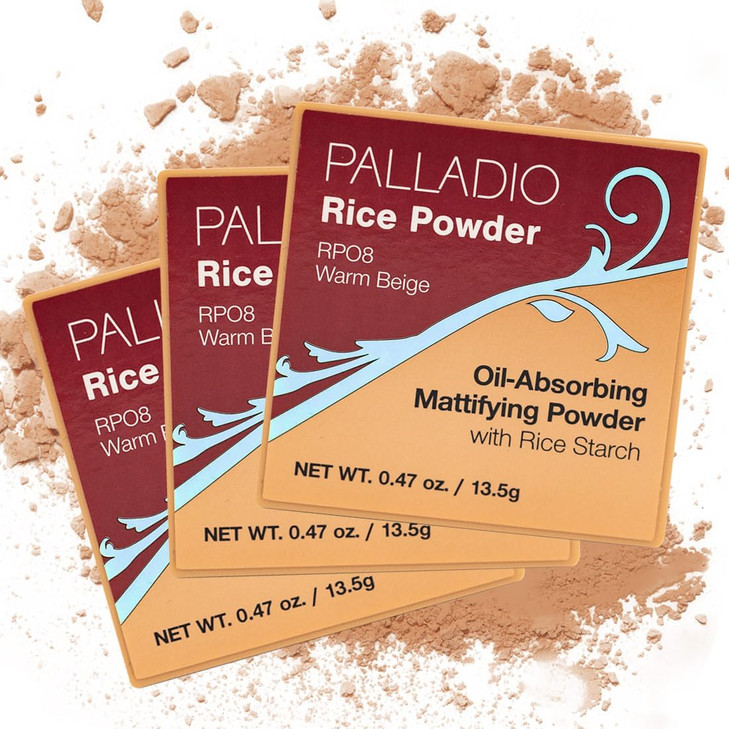 Palladio Rice Powder Loose Setting Powder Absorbs Oil Leaves Face Looking and Feeling Smooth Helps Makeup Last Longer Fo