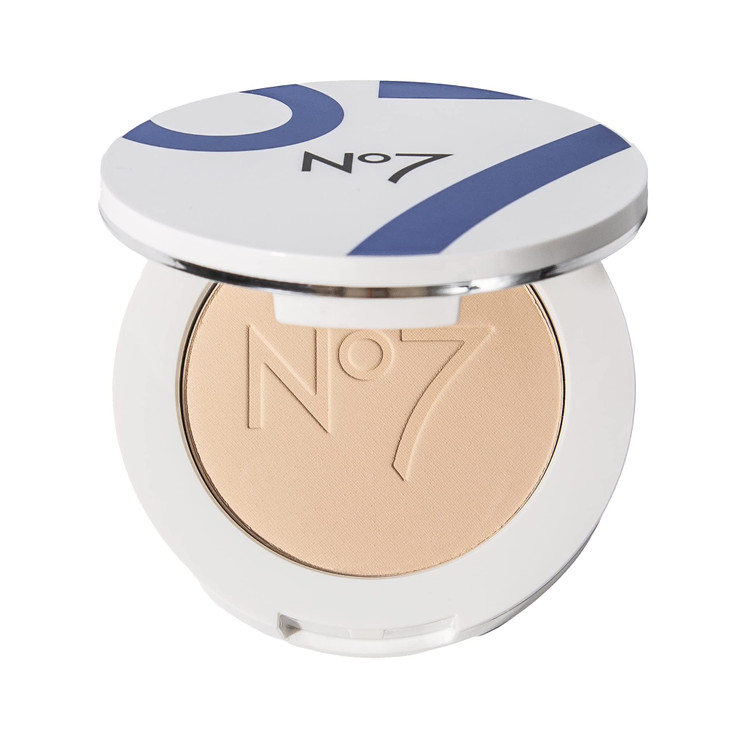 No7 Lift Luminate Triple Action Powder Light Pressed Makeup Setting Powder for Face Compact Setting Powder Reduces the A