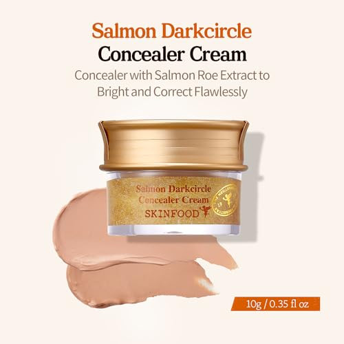 SKINFOOD s Salmon Dark Circle Concealer Cream Under Eye Concealer for Dark Spots and Wrinkles Full Coverage Stocking Stu