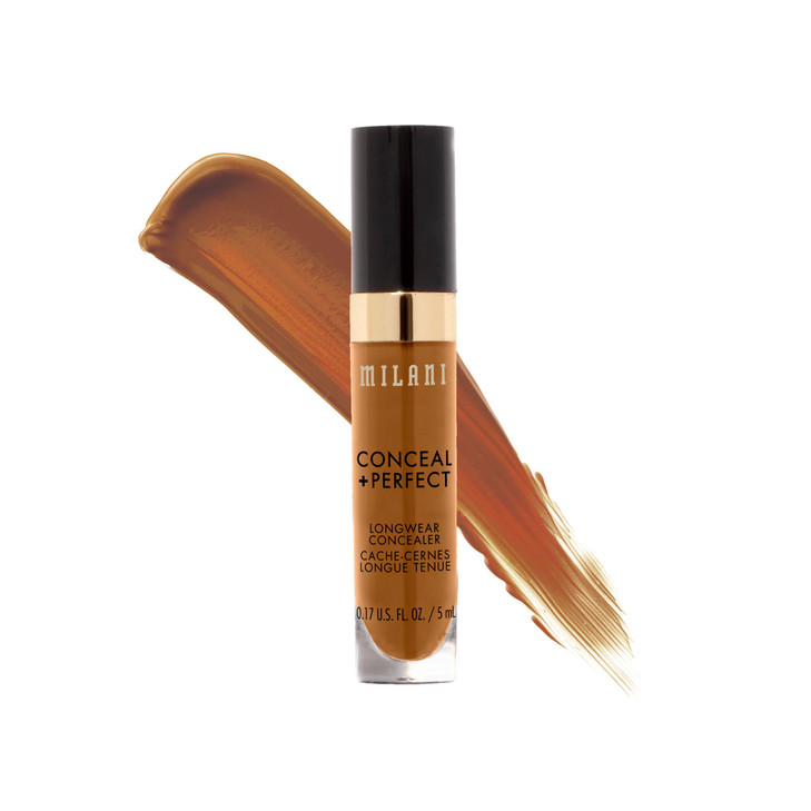 Milani Conceal Perfect Longwear Concealer Warm Chestnut 017 Fl Oz Vegan CrueltyFree Liquid Concealer Cover Dark Circles