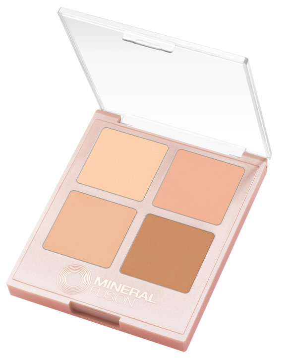 Mineral Fusion Makeup Cream Concealer Eye Palette Quad 4 Light to Neutral Shades Indulgence Blemish Concealer Under Eye
