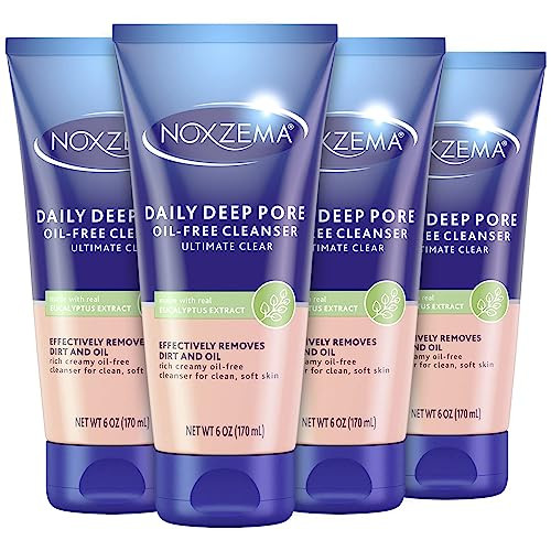 Noxzema Ultimate Clear Daily Deep Pore OilFree Cleanser for Soft Smooth Skin Noxzema Daily Face Wash for Women and Men N