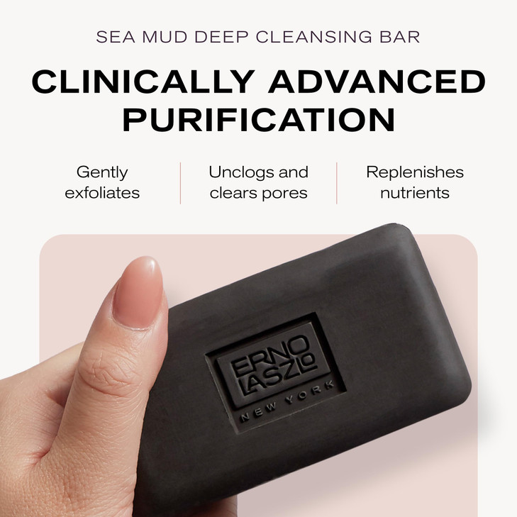 Erno Laszlo Detox Cleansing Duo Oil Cleanser Sea Mud Bar for Deep Cleansing Pore Minimizing and Oil Control Includes 64