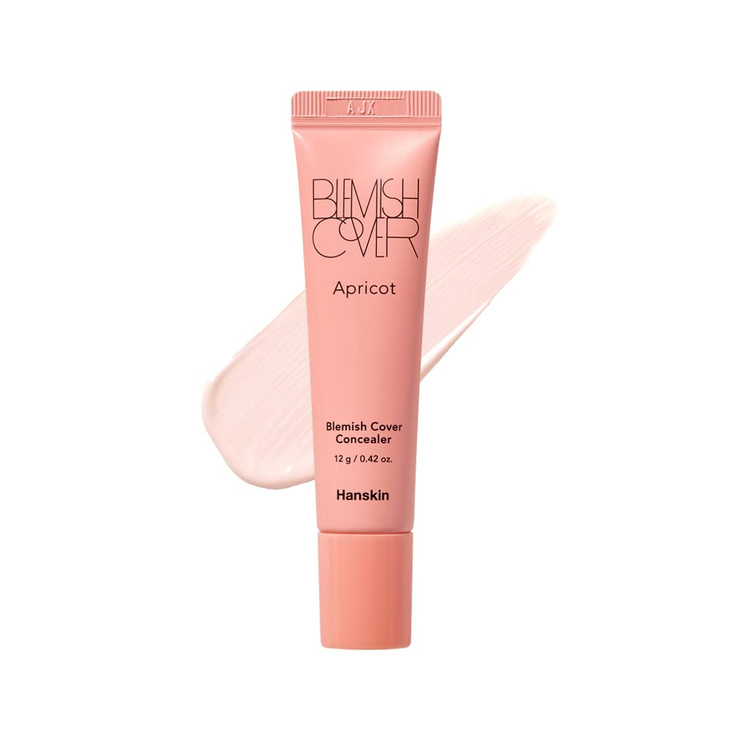 Hanskin Blemish Cover Apricot Peach Tone Full Coverage Concealer for Dark Circles Hyperpigmentation 12g KBeauty Color Co