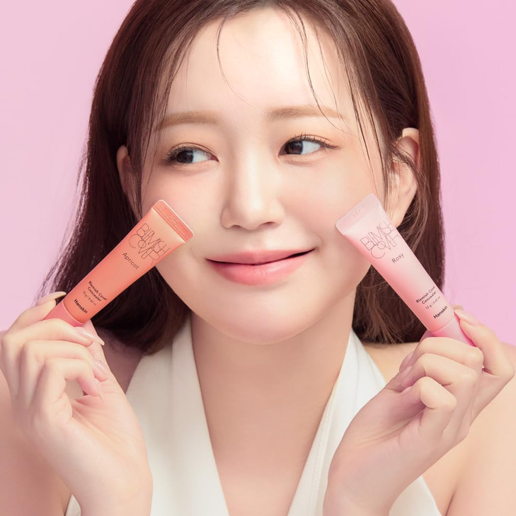 Hanskin Blemish Cover Apricot Peach Tone Full Coverage Concealer for Dark Circles Hyperpigmentation 12g KBeauty Color Co