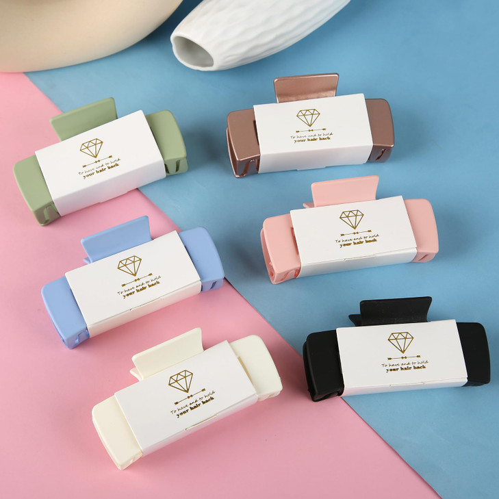 Loanzeg 8pcs Bridesmaid Proposal Gifts 4.1 Inch Square Set of 8 Bachelorette Hair Claw Clips ideas Bridal Shower Gift for Wedding Party Favors (6pcs online at globaldelivered