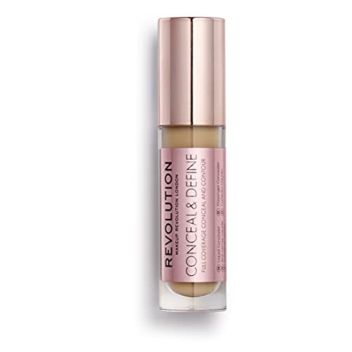 Revolution Conceal Define Concealer Full Coverage Lightweight LongLasting Matte Finish Vegan Cruelty Free C10 Medium or