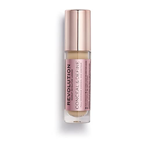 Revolution Conceal Define Concealer Full Coverage Lightweight LongLasting Matte Finish Vegan Cruelty Free C7 Medium or T