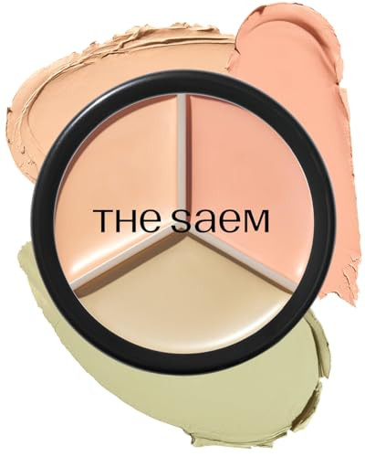 THESAEM Cover Perfection Triple Pot Concealer 03 Correct Up Beige for Red Tone Dark Circles 3Color Multi Concealer Palet