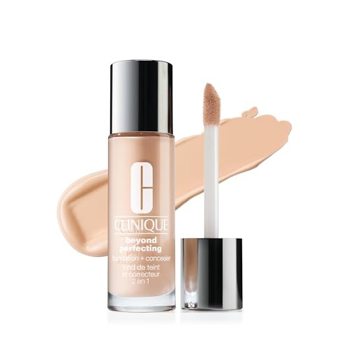 Clinique Beyond Perfecting Lightweight Liquid Foundation Concealer For Dry Combination to Oily Skin Types Full Coverage