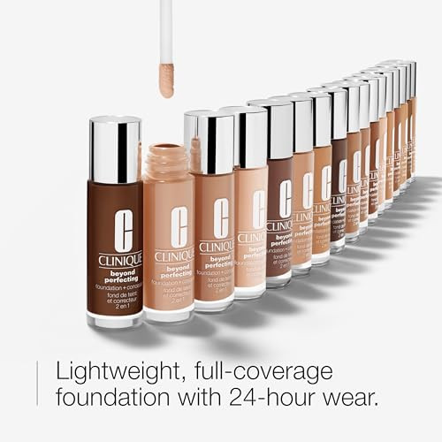 Clinique Beyond Perfecting Lightweight Liquid Foundation Concealer For Dry Combination to Oily Skin Types Full Coverage