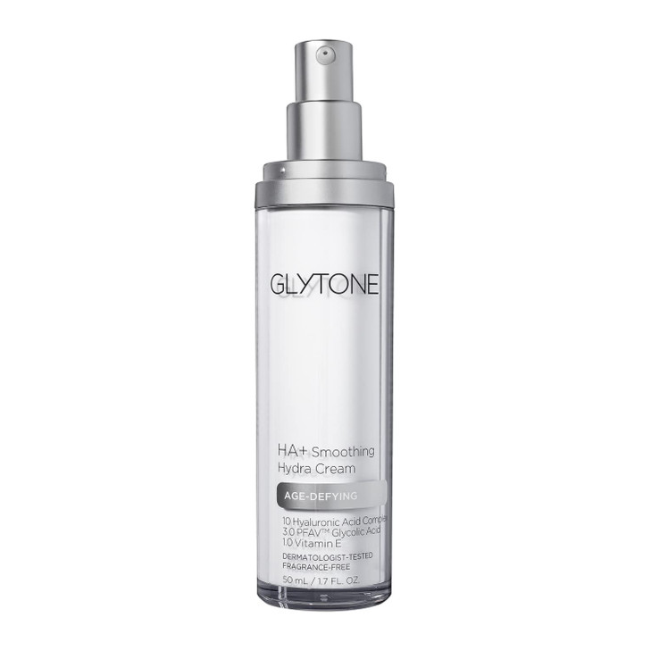 Glytone AgeDefying HA Smoothing Hydra Cream Anti Aging Face Moisturizer for Fine Lines Wrinkles Firms Hydrates with 10 H