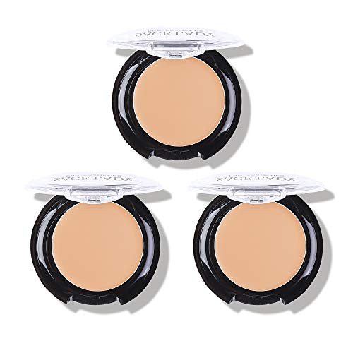 3 Pack Full Coverage Concealer Cream Makeup Waterproof Matte Smooth Concealer Corrector for Dark Spot Under Eye CirclesB
