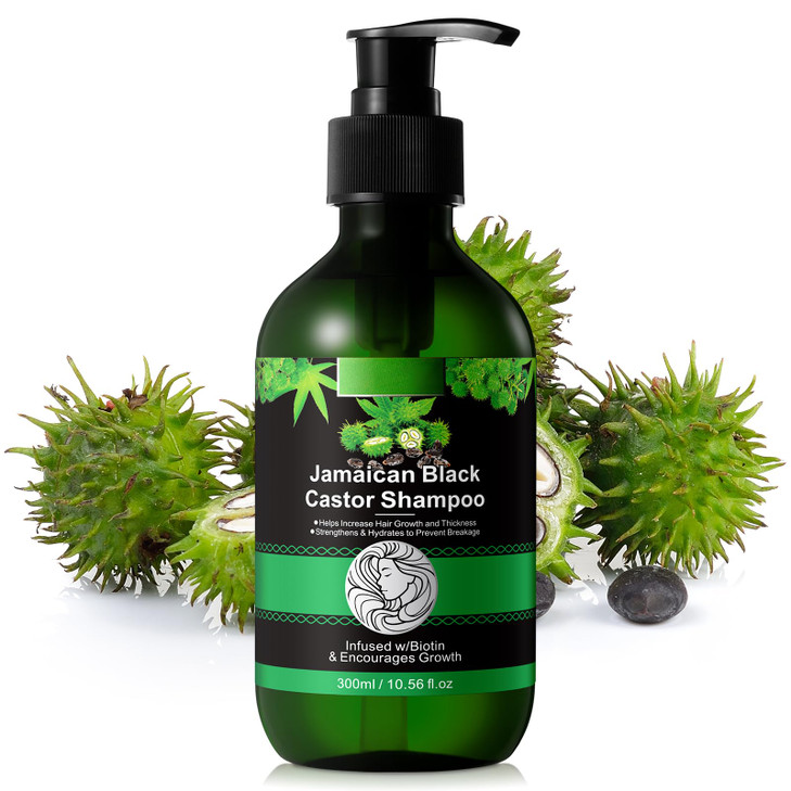 RTBYUE 10.56 fl.oz Jamaican Black Castor Oil Shampoo, Natural Castor Oil Shampoo for Hair Growth, Strengthen and Nourish Dry Hair, Restore Damaged Ha